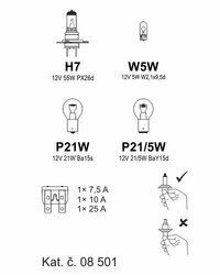 Žárovky servisní box univerzální H7