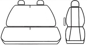 Autopotahy OPEL MOVANO, 3 místa, od r. 1999-2010, Dynamic žakar tmavý