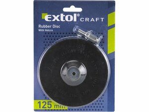 Nosič brusných výseků do vrtačky - suchý zip, Ř125mm, stopka 8mm