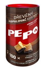 PE-PO dřevěný podpalovač kostičky 100 ks