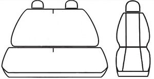 Autopotahy NISSAN PRIMASTAR, RENAULT TRAFIC, VIVARO, 3M, 2001-2014, Dynamic žakar tmavý
