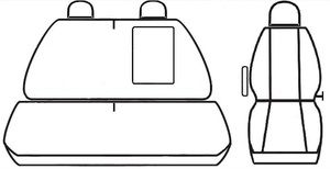 Autopotahy CITROEN JUMPER II, 3 místa, od r. 2006, Dynamic žakar tmavý