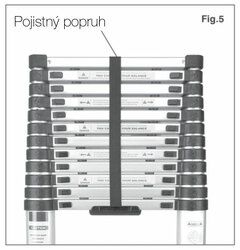 Teleskopický žebřík G21 GA-TZ16-5M štafle/žebřík - prasklé díly u nohou