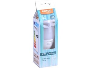 Žárovka LED svíčka, 5W, 410lm, E14, teplá bílá