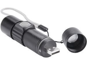 Svítilna 150lm, nabíjecí, USB, zoom, XPE 3W LED