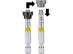 Hroty sada 2ks TORX s magnetickým kloboučkem, T 30x50mm, S2