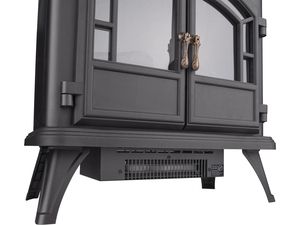 Krb elektrický s plápolajícím ohněm LED a topením, 1800W, dvoukřídlý
