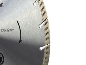Kotouč diamantový řezný turbo-segmentový, 350x10x32mm