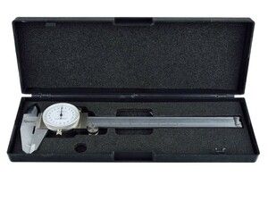 Měřítko posuvné kovové, 0-150mm x 0,02, s ciferníkem