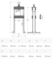 Hydraulický dílenský lis 12t