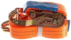 Popruh upínací s ERGO ráčnou a hákem, 4m/5T/50mm