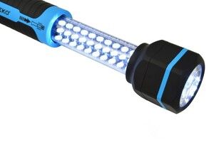 Dílenská lampa 30 + 6 LED teleskopická 230V / 12V