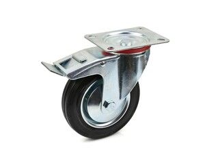 Náhradní otočné kolečko gumové s brzdou 160mm