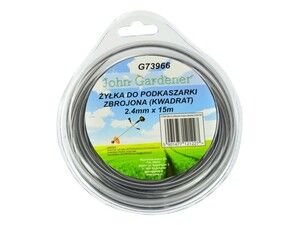 Struna do sekačky zesílená, 2,4mm, 15m, čtvercový profil, nylon