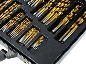 Sada titanových vrtáků HSS do kovu 170ks 1.0 - 10mm