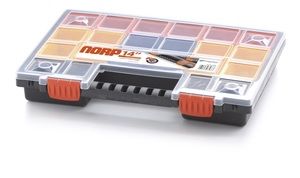 Plastový organizér 22 barevných přihrádek NORP 344x249x50