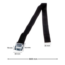Upínací pásky pro uchycení pneumatiky elektrokol, délka 650 mm, 2ks - náhradní díl