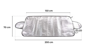 Clona proti námraze, sněhu a slunci CAR SNOW COVER 1, 200 x 70 cm