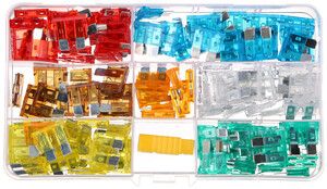 Sada nožových automobilových pojistek MECHANIC FUSE SET 1, 5-30A, 120ks
