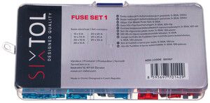 Sada nožových automobilových pojistek MECHANIC FUSE SET 1, 5-30A, 120ks