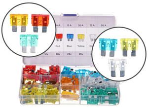 Sada nožových automobilových pojistek MECHANIC FUSE SET 1, 5-30A, 120ks