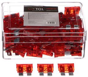 Sada nožových automobilových pojistek MECHANIC FUSE SET 10A, 100ks
