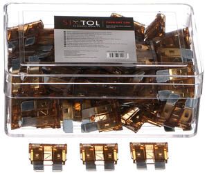 Sada nožových automobilových pojistek MECHANIC FUSE SET 7,5A, 100ks
