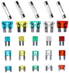 Sada nožových a skleněných automobilových pojistek MECHANIC FUSE SET 215