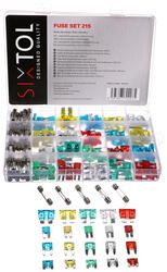 Sada nožových a skleněných automobilových pojistek MECHANIC FUSE SET 215