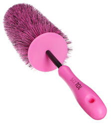 Kartáč na čištění ráfků kol auta CAR DETAILING TIRE BRUSH PINK