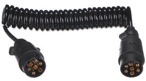 Propojovací spirálový kabel zástrčky tažného zařízení TRAILER CABLE 3, 7-7pin, 3m