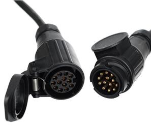 Prodlužovací 13pin kabel - závěsná zásuvka+zástrčka TRAILER CABLE 8, 12V, 5m