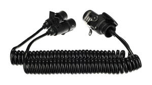 Propojovací spirálový adaptér z 15pin na 2x 7pin zástrčku (S+N) TRAILER CABLE 9, 24V, 3,5m