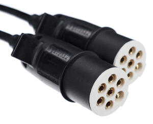 Propojovací spirálový kabel 7pin typ S TRAILER CABLE 10, plastová zástrčka, 24V, 3,5m