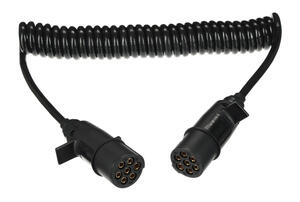 Propojovací spirálový kabel 7pin typ N TRAILER CABLE 11, plastová zástrčka, 24V, 3,5m