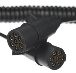Propojovací spirálový kabel 7pin typ N TRAILER CABLE 11, plastová zástrčka, 24V, 3,5m