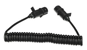 Propojovací spirálový kabel 7pin typ N TRAILER CABLE 11, plastová zástrčka, 24V, 3,5m
