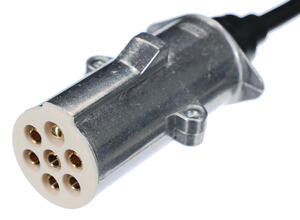 Propojovací spirálový kabel 7pin typ S TRAILER CABLE 12, kovová zástrčka, 24V, 3,5m