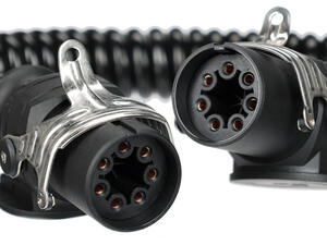 Propojovací spirálový EBS kabel 7pin TRAILER CABLE 14, 24V, 3,5m