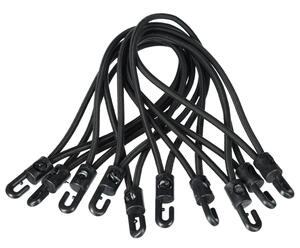 Sada upínacích gum s plastovým hákem CARGO CORD SET 2, 20cm, 10ks