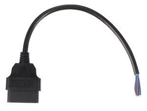 OBD-II prodlužovací kabel samice s 16 piny ukončený 30cm kabely MECHANIC CABLE 27