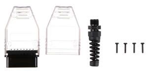 Zástrčka OBD-II s 16 piny pro montáž vlastního kabelu MECHANIC CABLE 30, transparentní