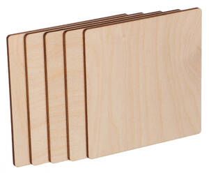 Dřevěné destičky CREATIVE WOOD SET 5, 10 x 10 cm