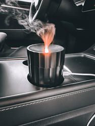 Aroma difuzer Car Flame do auta černý 100ml, USB-C, do držáku na pití