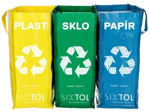 Tašky na tříděný odpad SORT EASY 3 SLIM, 18x30x40 cm, 3 x 22 l, 3 ks