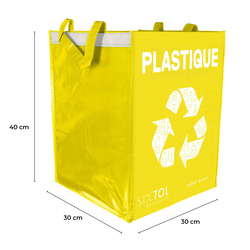 Taška na tříděný odpad SORT EASY PLASTIQUE FR, 30x30x40cm, 36l