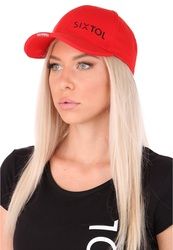 Kšiltovka s LED světlem B-CAP 25lm, nabíjecí, USB, univerzální velikost, červená
