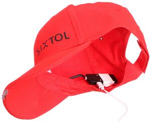 Kšiltovka s LED světlem B-CAP 25lm, nabíjecí, USB, univerzální velikost, červená