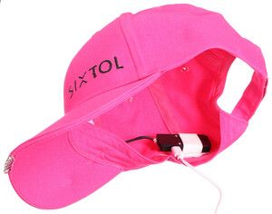 Kšiltovka s LED světlem B-CAP 25lm, nabíjecí, USB, univerzální velikost, růžová