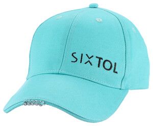 Kšiltovka s LED světlem B-CAP 25lm, nabíjecí, USB, univerzální velikost, tyrkysová